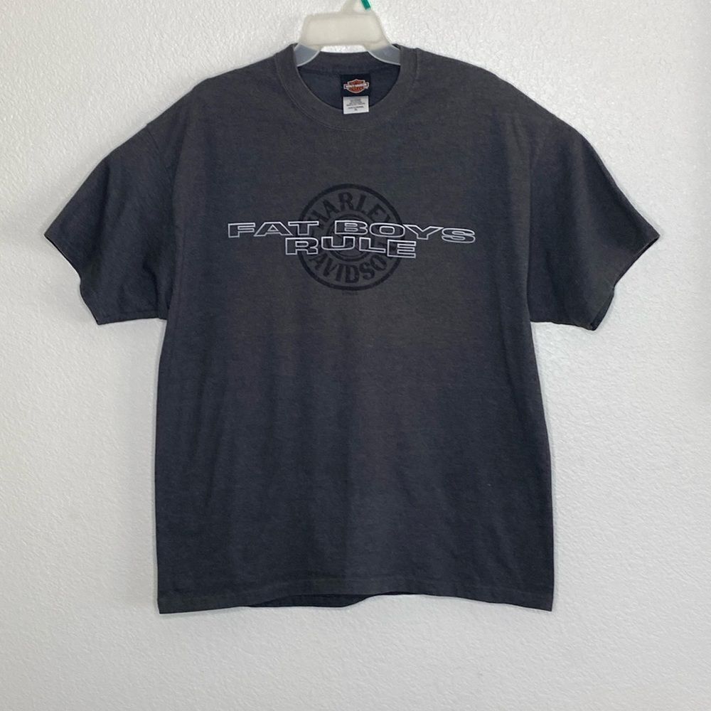 Harley Davidson Fat Boys Rules Men’s Short Sleeves T shirt Size XL. Made in USA